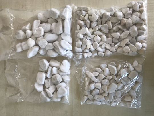 Tamburlu taş ( beyaz ) ceviz & fındık büyüklüğü resmi